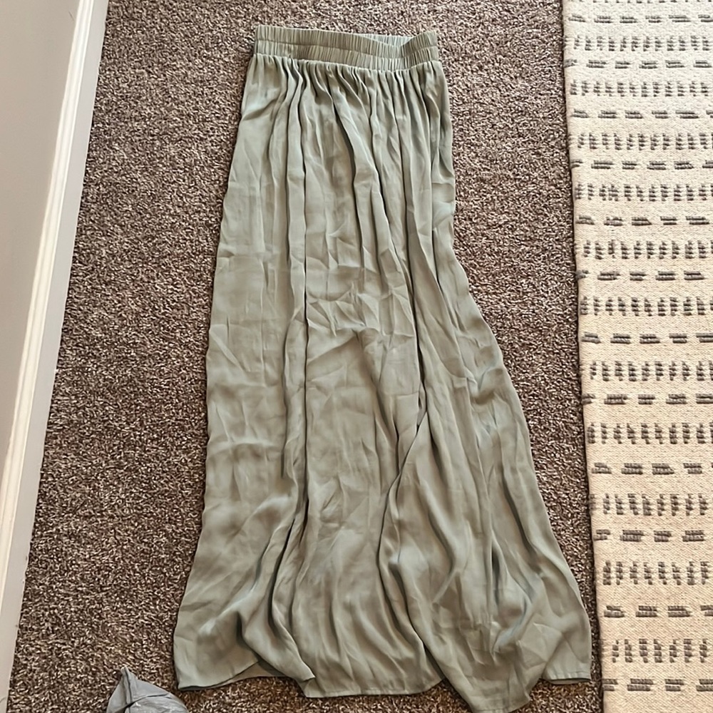 Mint green maxi skirt
